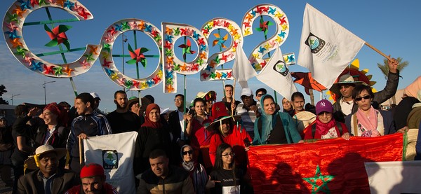 Thousands of people take part of the march in Marrakech to call for action during the UN COP22 climate negotiations in the first ever mass demonstration on climate in Morocco and the first ever in the Arab world during a COP climate conference.